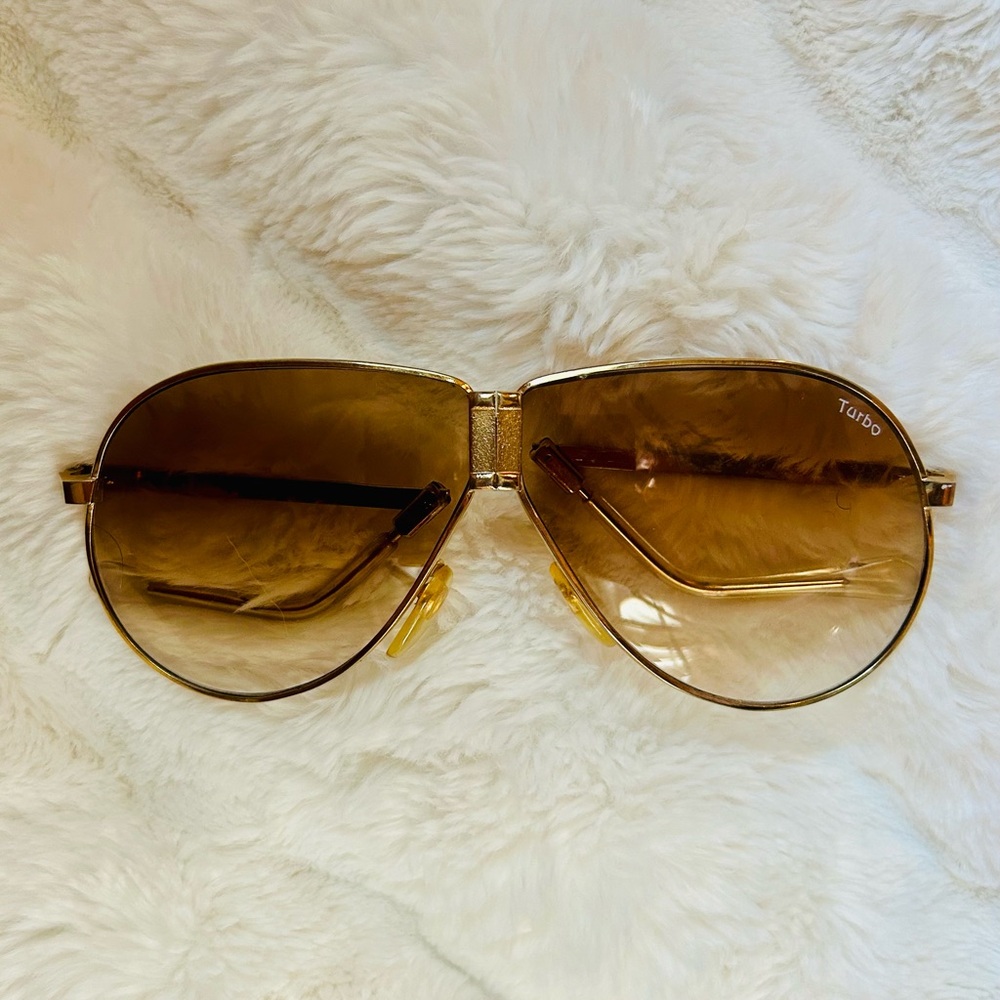 Vintage Gold Aviator Foldable Sunglasses